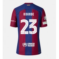 Stroje piłkarskie Barcelona Jules Kounde #23 Koszulka Podstawowej 2023-24 Krótki Rękaw